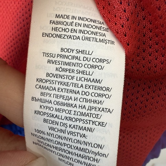 Ralph Lauren vintage nylon windbreaker jacket Size M blue/green BIG PONY RARE - Picture 9 of 12